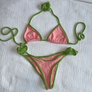 Frankie’s Bikini in Summer Melon Terry Cloth